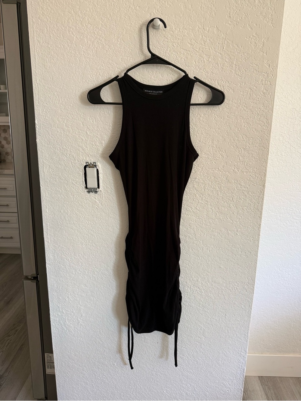 Alphalete Black Ruched Tank Midi Dress